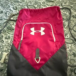 Under Armour Fuchsia and Charcoal Gym Sack
